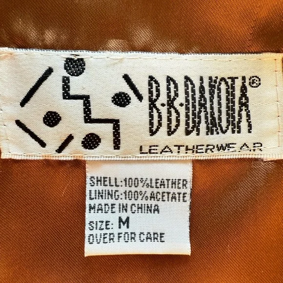 BB Dakota Leather vintage suede Vest Brown sz medium - Picture 7 of 7